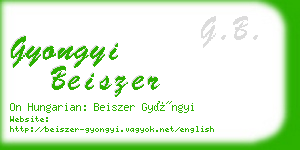 gyongyi beiszer business card